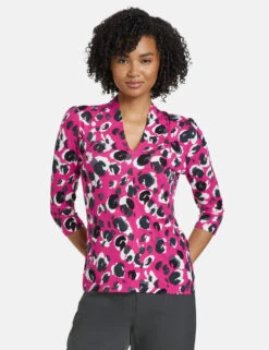 Taifun 3/4 Arm Shirt Mit Allover-Print -Gerry Weber Verkäufe 34 arm shirt mit allover print 01