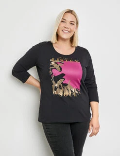 3/4 Arm Shirt Mit Frontprint