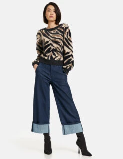 Taifun 3/4 Jeans Culotte Wide Leg -Gerry Weber Verkäufe 34 jeans culotte wide leg 01