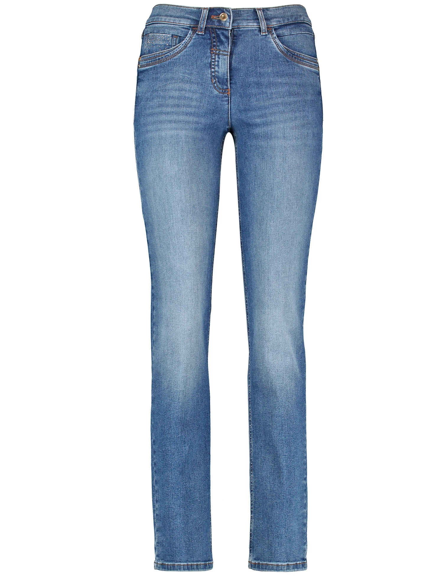 Gerry Weber 5-Pocket Jeans Best4me Slimfit Mit Steinchendekor 4 Gerry Weber 5-Pocket Jeans Best4me Slimfit Mit Steinchendekor – Bild 2