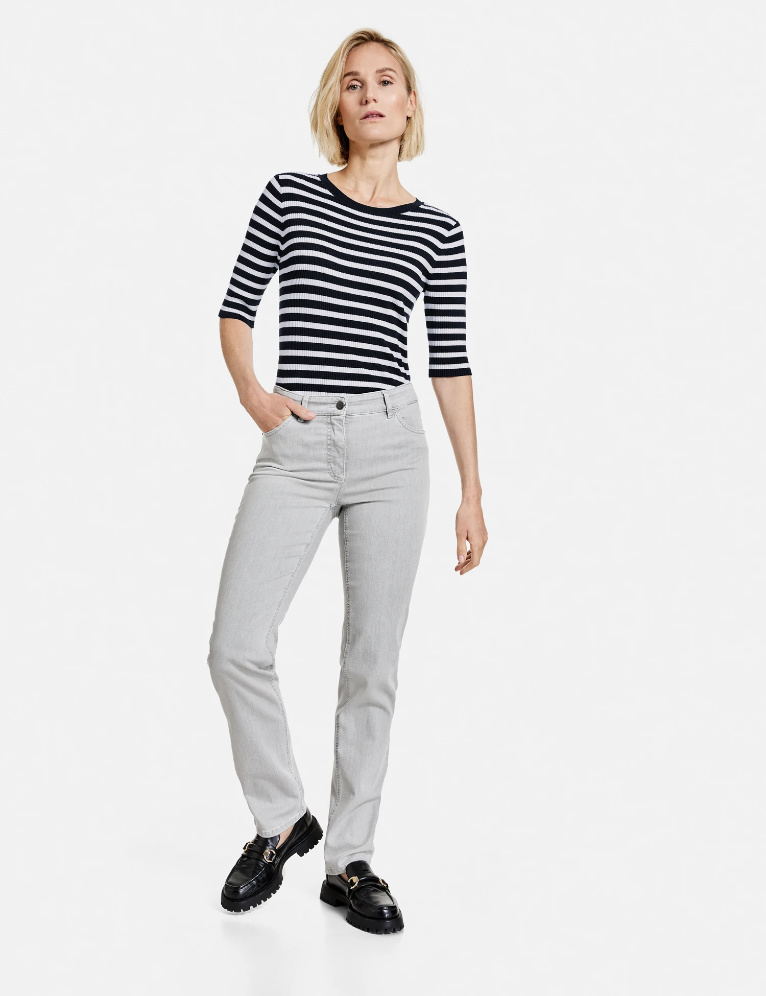 Gerry Weber 5-Pocket Jeans Straight FitKurzgröße 10 Gerry Weber 5-Pocket Jeans Straight FitKurzgröße – Bild 8