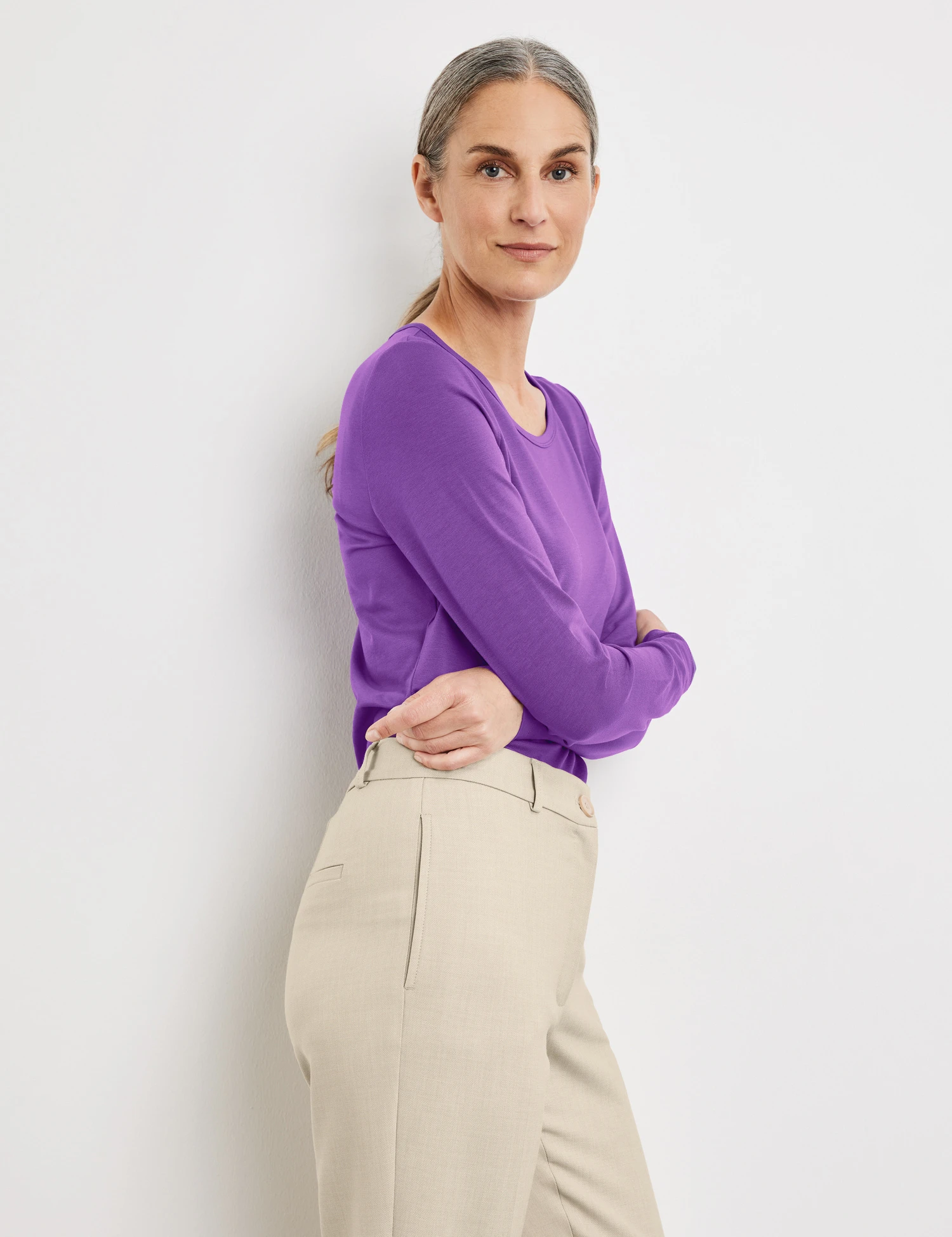Gerry Weber Basic Langarmshirt Mit Stretchkomfort 7 Gerry Weber Basic Langarmshirt Mit Stretchkomfort – Bild 5