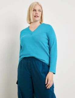 Basic Pullover Mit V-Ausschnitt