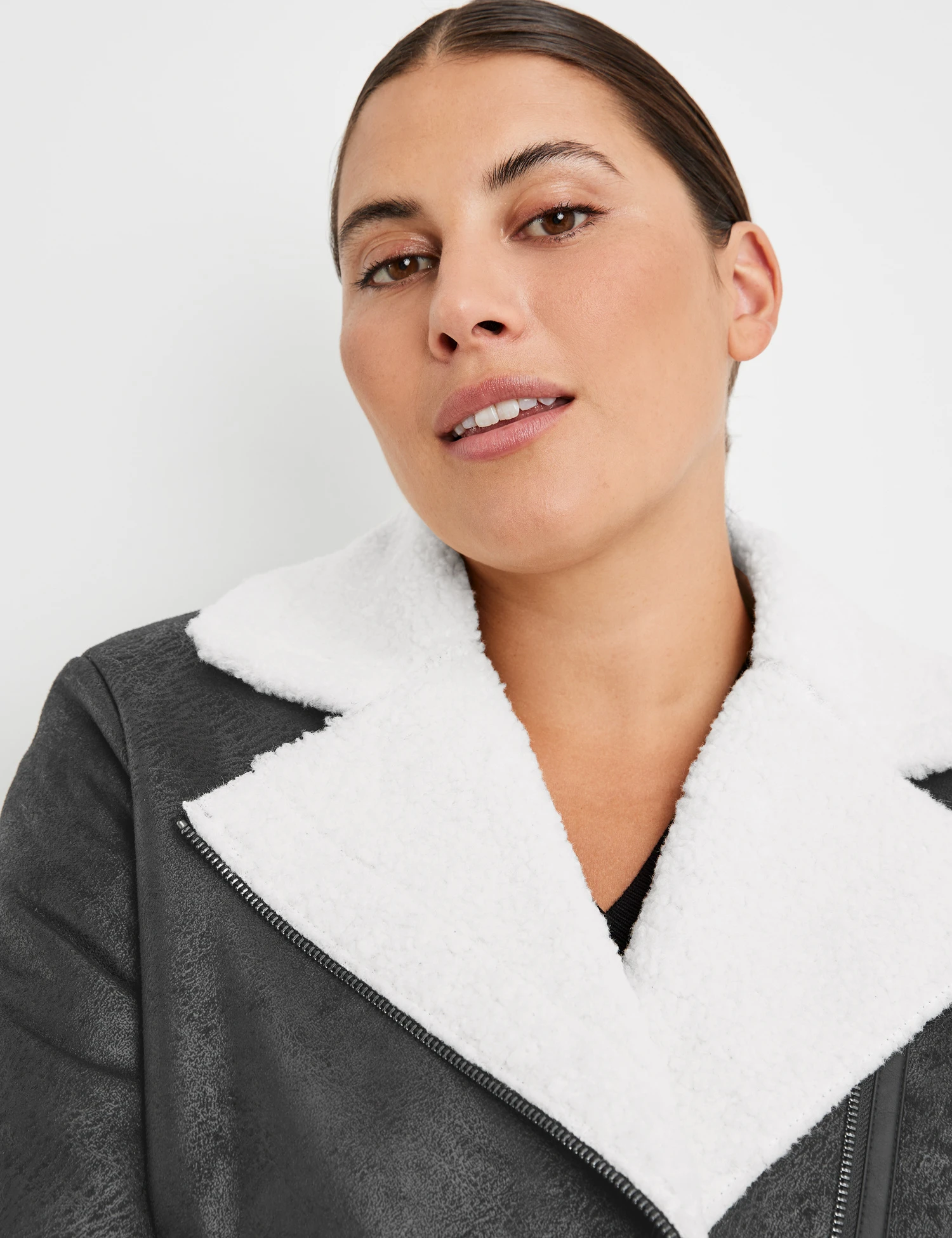 Bikerjacke Mit Teddyfell 6 Bikerjacke Mit Teddyfell – Bild 4