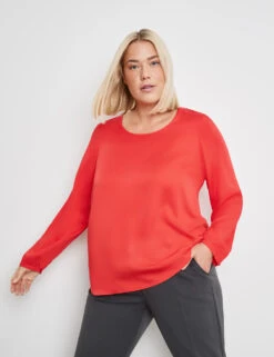 Blusenshirt Aus Matt Schimmerndem Satin