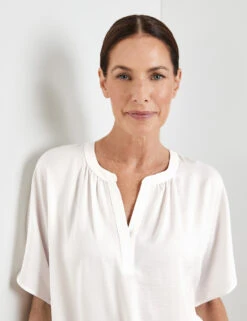 Gerry Weber Blusenshirt Mit Elastischem Saum -Gerry Weber Verkäufe blusenshirt mit elastischem saum 100