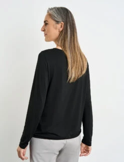 Gerry Weber Blusenshirt Mit Material-Patch Und Elastischem Saum -Gerry Weber Verkäufe blusenshirt mit material patch und elastischem saum 104