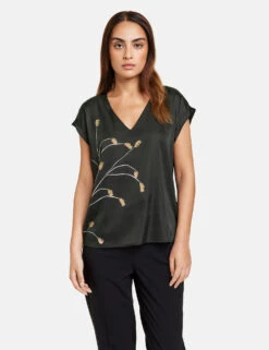Taifun Blusenshirt Mit Satin-Front -Gerry Weber Verkäufe blusenshirt mit satin front 01