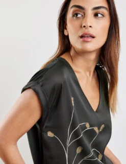 Taifun Blusenshirt Mit Satin-Front -Gerry Weber Verkäufe blusenshirt mit satin front 100