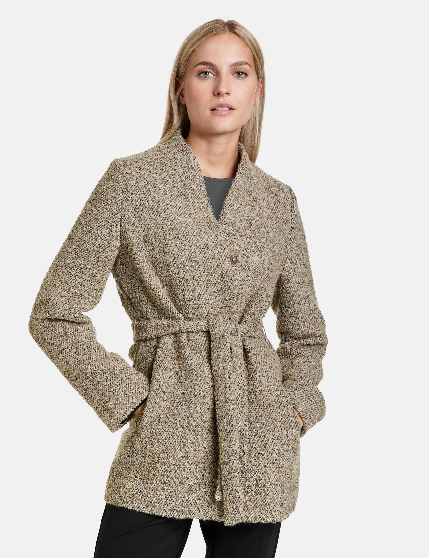 Taifun Bouclé-Jacke Mit Bindegürtel 9 Taifun Bouclé-Jacke Mit Bindegürtel – Bild 7