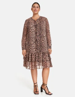 Crêpe-Kleid Mit Leo-Print -Gerry Weber Verkäufe crpe kleid mit leo print 01