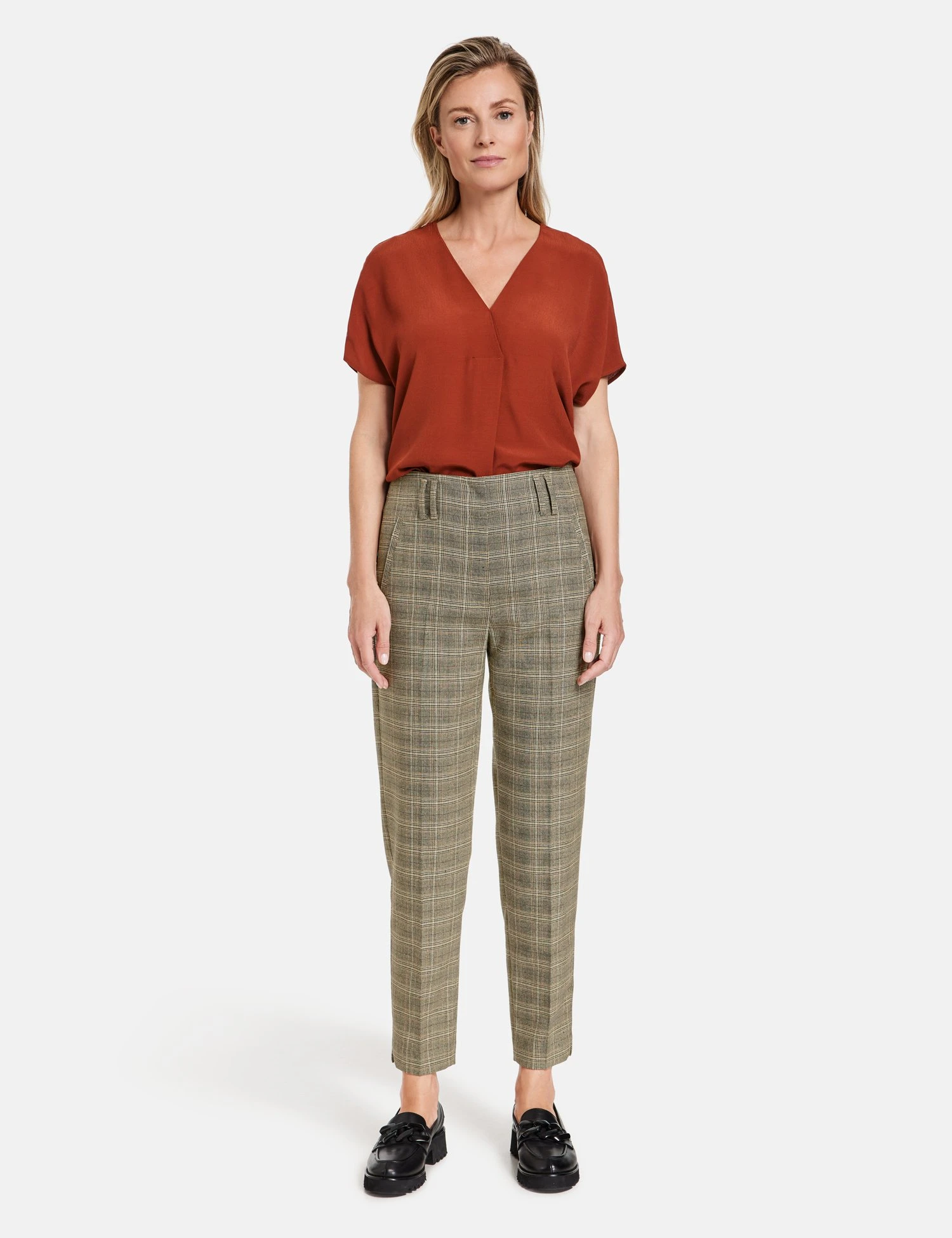 Gerry Weber Fein Karierte 7/8 Hose 9 Gerry Weber Fein Karierte 7/8 Hose – Bild 7