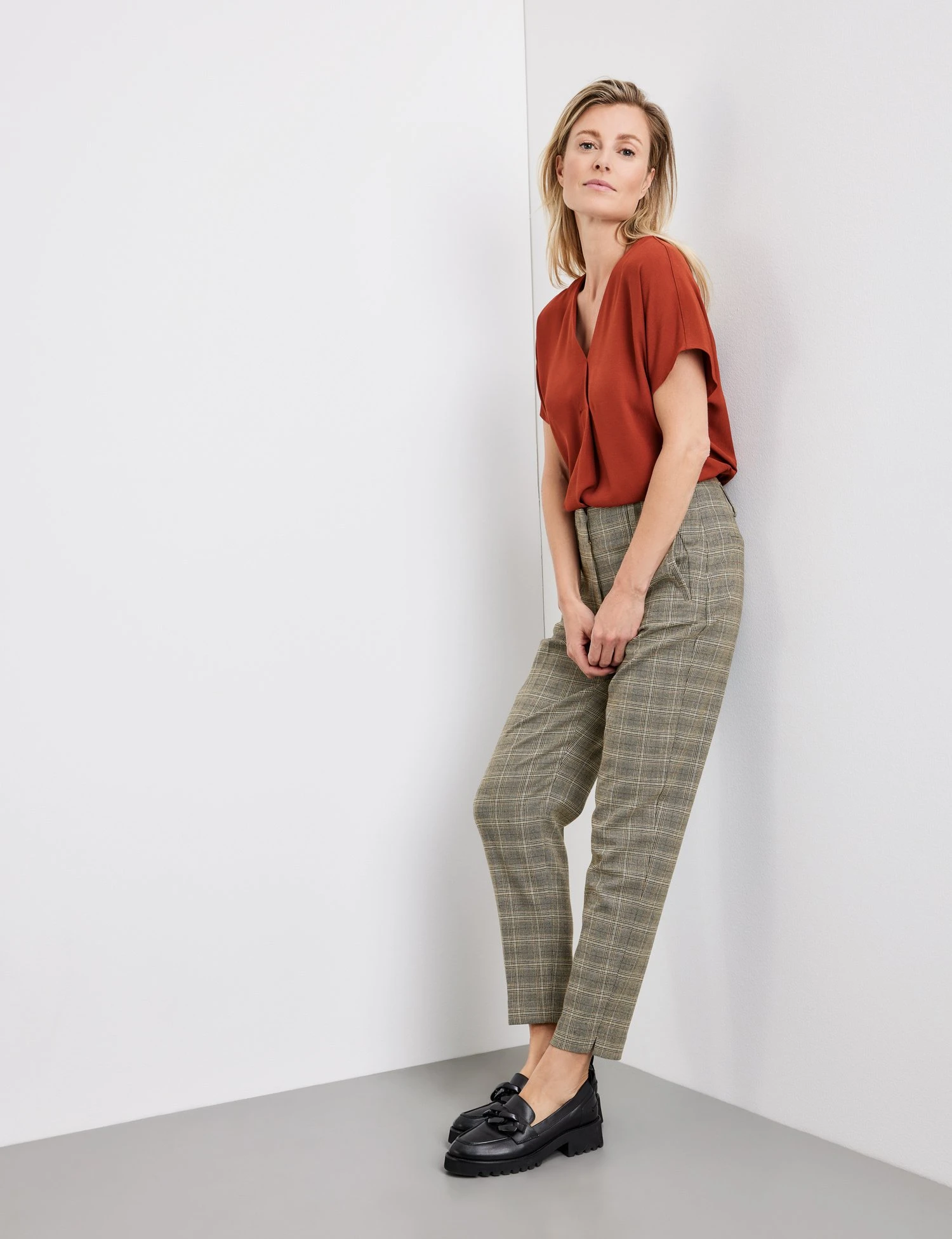 Gerry Weber Fein Karierte 7/8 Hose 7 Gerry Weber Fein Karierte 7/8 Hose – Bild 5