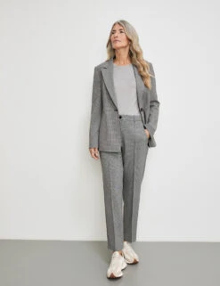 Gerry Weber Fein Karierter Blazer Mit Klassischem Schnitt -Gerry Weber Verkäufe fein karierter blazer mit klassischem schnitt 102