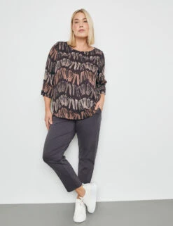 Fein Schimmernde 3/4 Arm Bluse -Gerry Weber Verkäufe fein schimmernde 34 arm bluse 102