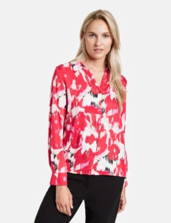 Taifun Fließende Langarmbluse Mit Allover-Print -Gerry Weber Verkäufe fliessende langarmbluse mit allover print 01