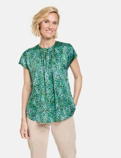 Gerry Weber Fließendes Blusenshirt Mit Allover-Print -Gerry Weber Verkäufe fliessendes blusenshirt mit allover print 01