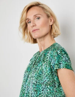 Gerry Weber Fließendes Blusenshirt Mit Allover-Print -Gerry Weber Verkäufe fliessendes blusenshirt mit allover print 100