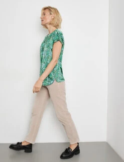 Gerry Weber Fließendes Blusenshirt Mit Allover-Print -Gerry Weber Verkäufe fliessendes blusenshirt mit allover print 102