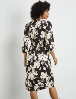 Taifun Floral Gemustertes Kleid Mit Elastischem Taillenband -Gerry Weber Verkäufe floral gemustertes kleid mit elastischem taillenband 104