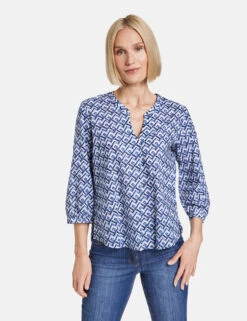 Gerry Weber Gemusterte 3/4 Arm Bluse 13 Gerry Weber Gemusterte 3/4 Arm Bluse -Gerry Weber Verkäufe gemusterte 34 arm bluse 01