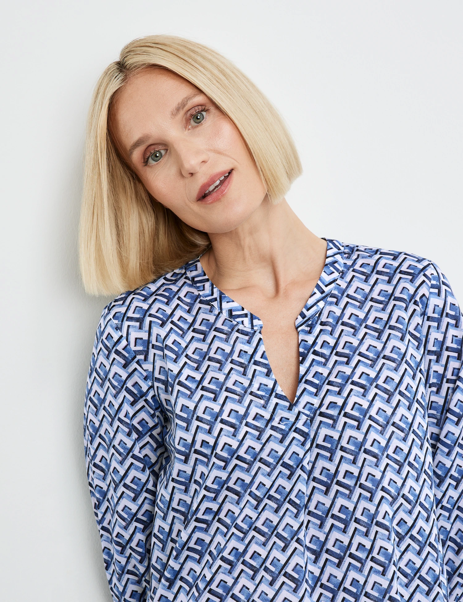 Gerry Weber Gemusterte 3/4 Arm Bluse 6 Gerry Weber Gemusterte 3/4 Arm Bluse – Bild 4