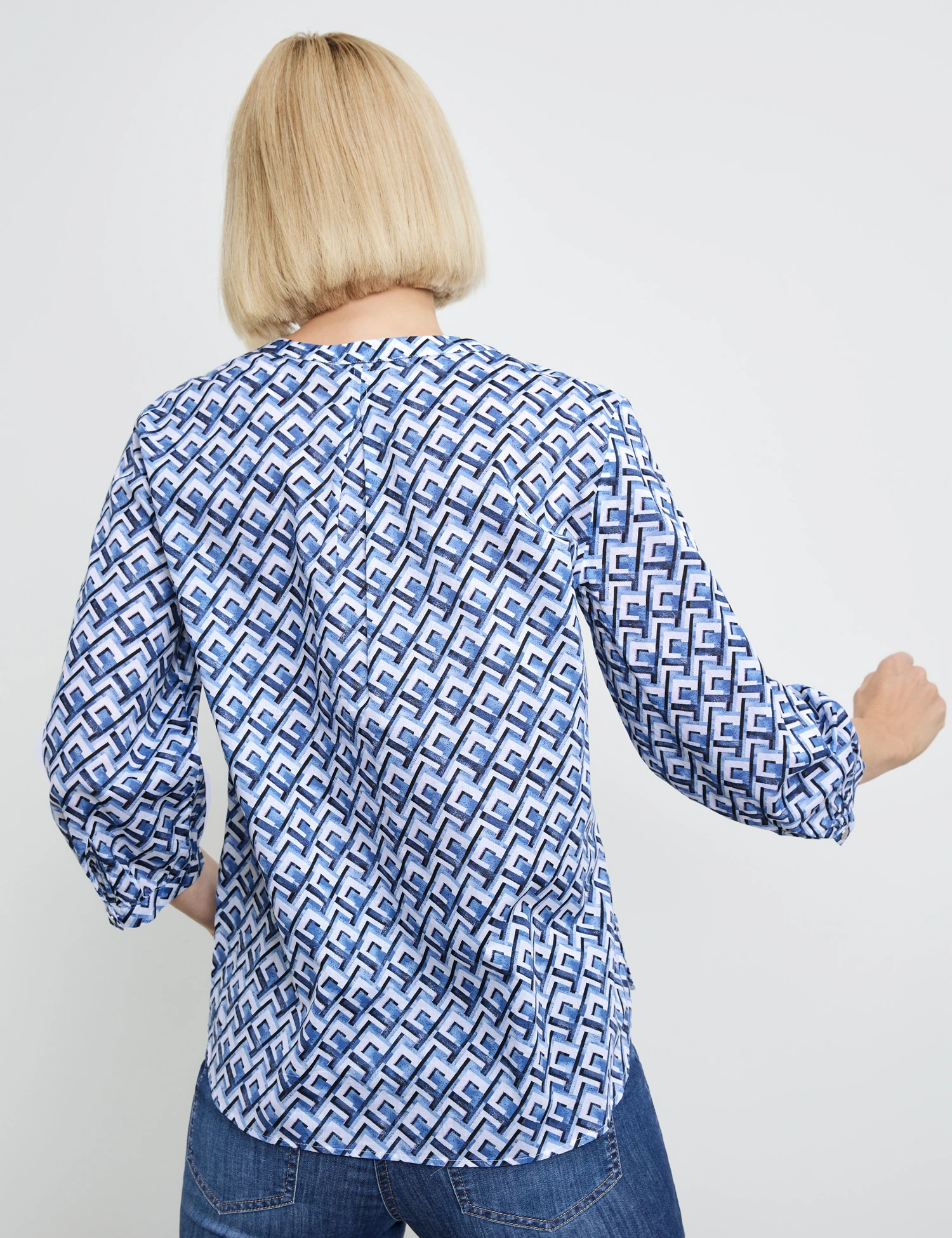 Gerry Weber Gemusterte 3/4 Arm Bluse 7 Gerry Weber Gemusterte 3/4 Arm Bluse – Bild 5