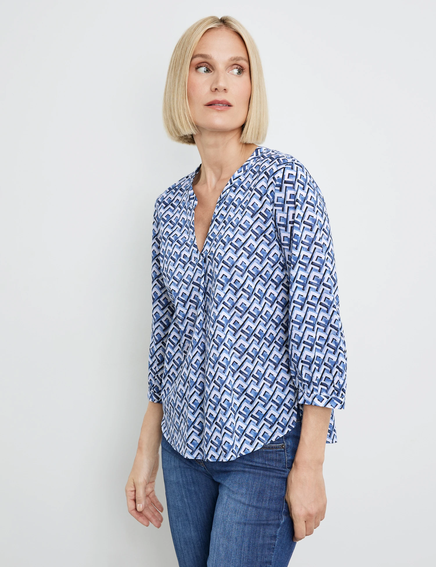 Gerry Weber Gemusterte 3/4 Arm Bluse 3 Gerry Weber Gemusterte 3/4 Arm Bluse