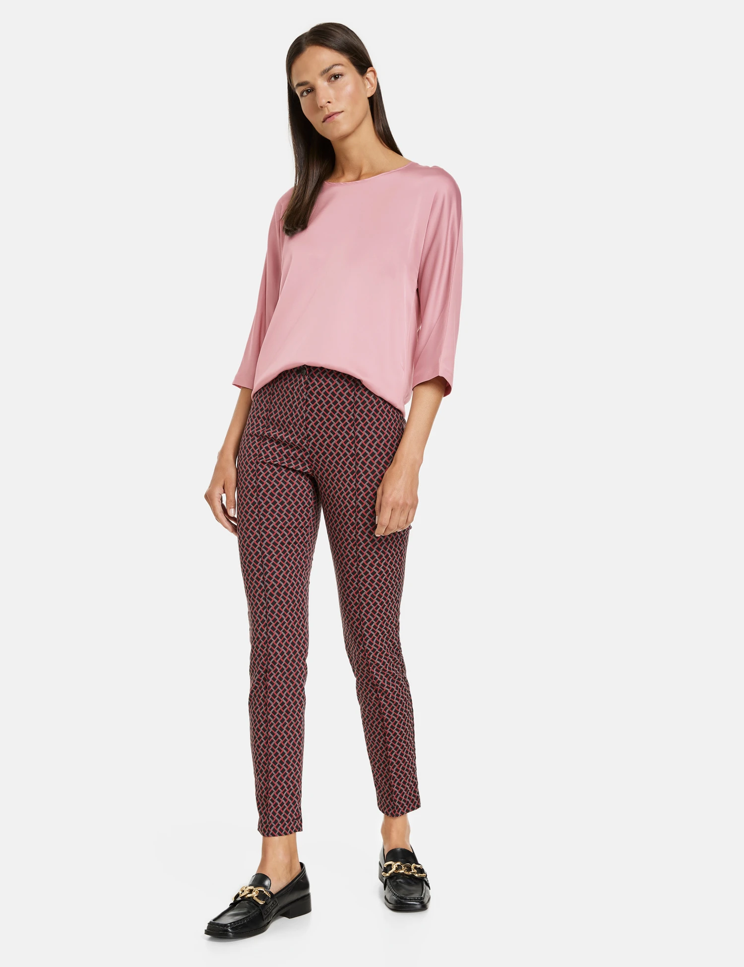 Gerry Weber Gemusterte 7/8 Stretchhose Slim Fit 9 Gerry Weber Gemusterte 7/8 Stretchhose Slim Fit – Bild 7