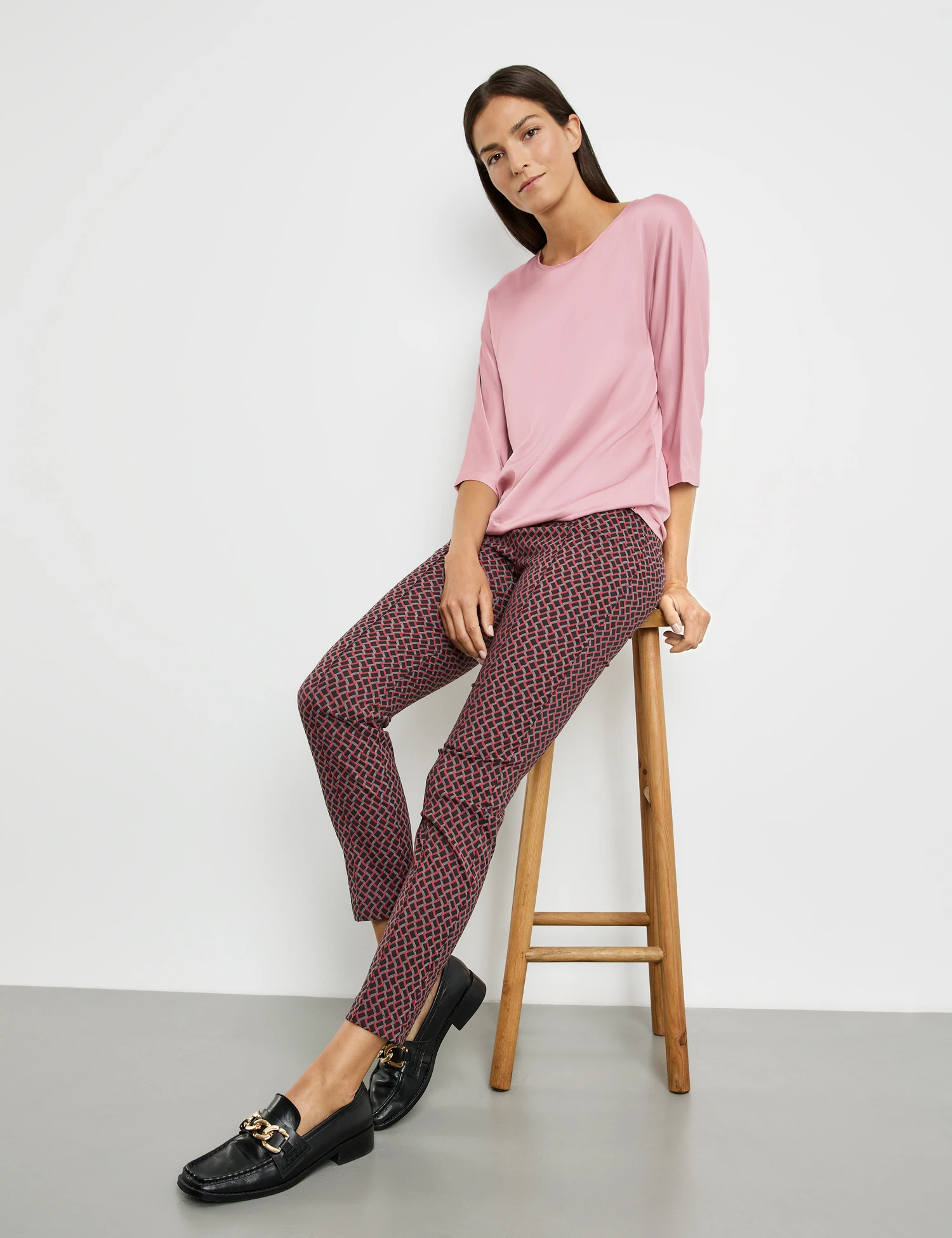 Gerry Weber Gemusterte 7/8 Stretchhose Slim Fit 7 Gerry Weber Gemusterte 7/8 Stretchhose Slim Fit – Bild 5