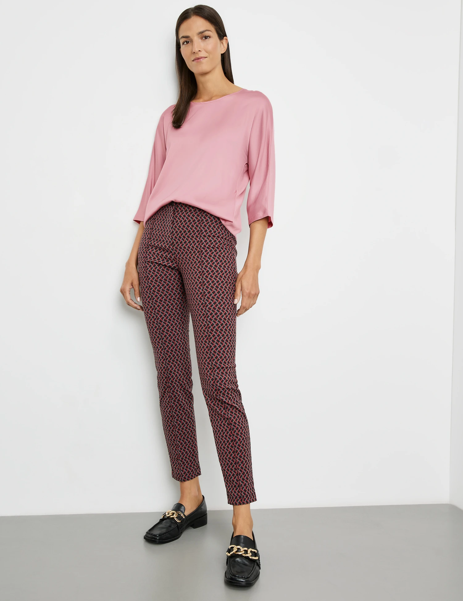 Gerry Weber Gemusterte 7/8 Stretchhose Slim Fit 3 Gerry Weber Gemusterte 7/8 Stretchhose Slim Fit