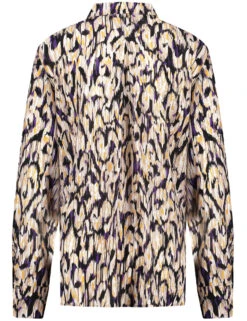 Gerry Weber Gemusterte Hemdbluse Mit Seitenschlitzen -Gerry Weber Verkäufe gemusterte hemdbluse mit seitenschlitzen 03