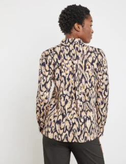 Gerry Weber Gemusterte Hemdbluse Mit Seitenschlitzen -Gerry Weber Verkäufe gemusterte hemdbluse mit seitenschlitzen 104