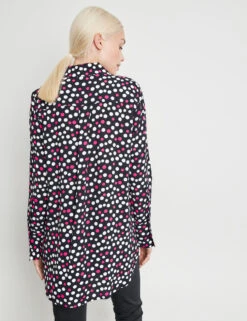Taifun Gemusterte Longbluse Mit Verlängertem Rückenteil -Gerry Weber Verkäufe gemusterte longbluse mit verlaengertem rueckenteil 104