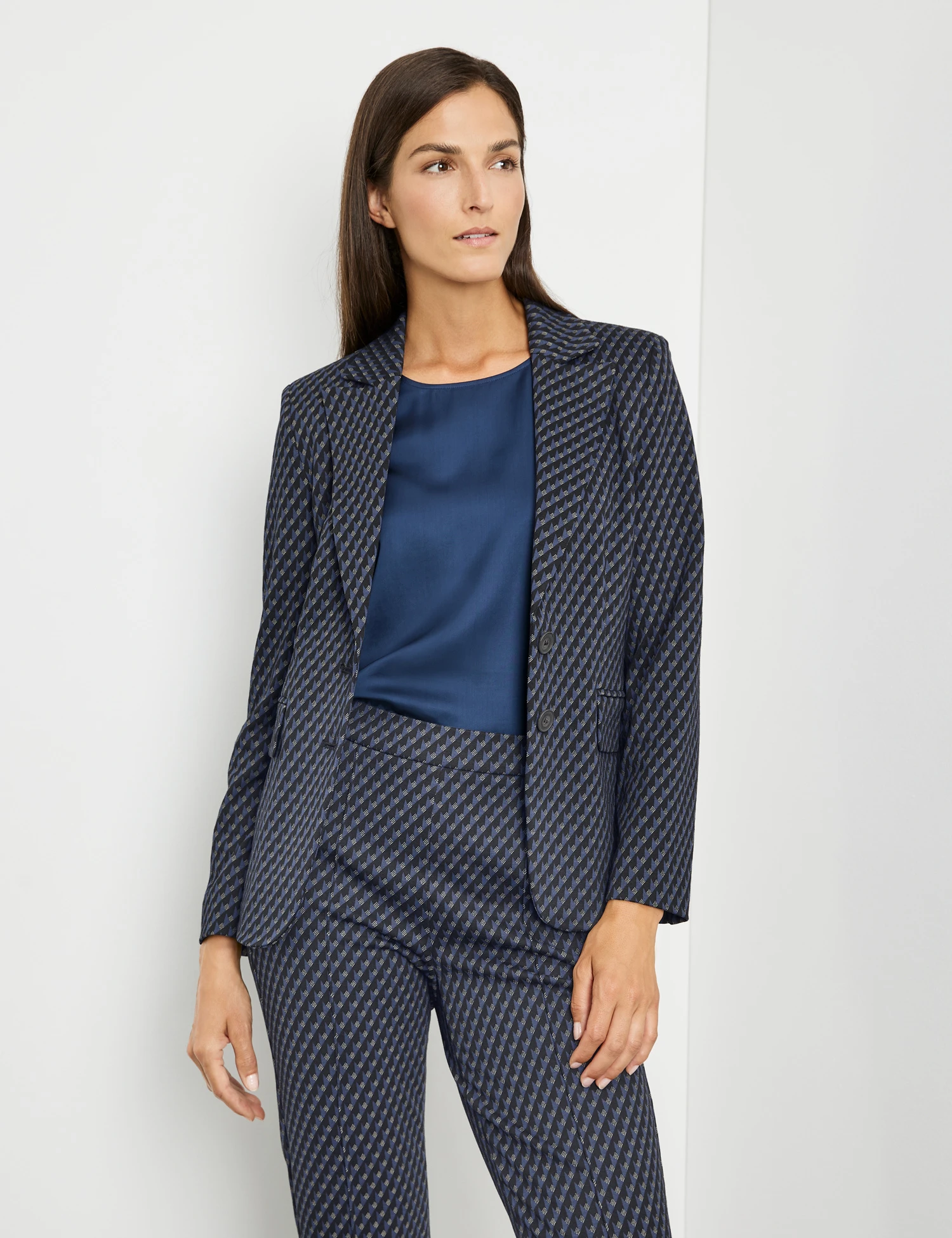 Gerry Weber Gemusterter Blazer Mit Pattentaschen 3 Gerry Weber Gemusterter Blazer Mit Pattentaschen