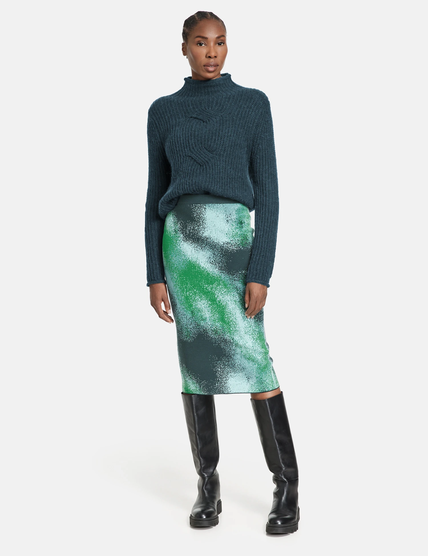 Gerry Weber Gemusterter Bleistiftrock Aus Feinstrick 9 Gerry Weber Gemusterter Bleistiftrock Aus Feinstrick – Bild 7