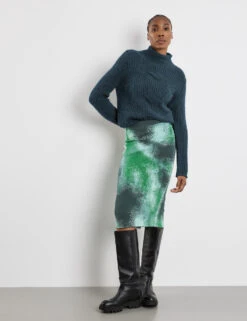 Gerry Weber Gemusterter Bleistiftrock Aus Feinstrick