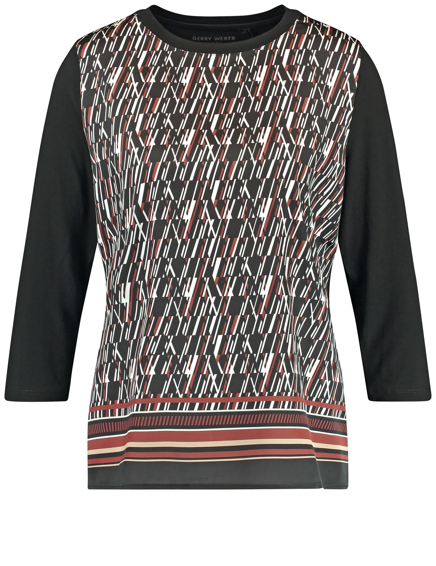 Gerry Weber Gemustertes 3/4 Arm Shirt Mit Material-Patch 4 Gerry Weber Gemustertes 3/4 Arm Shirt Mit Material-Patch – Bild 2