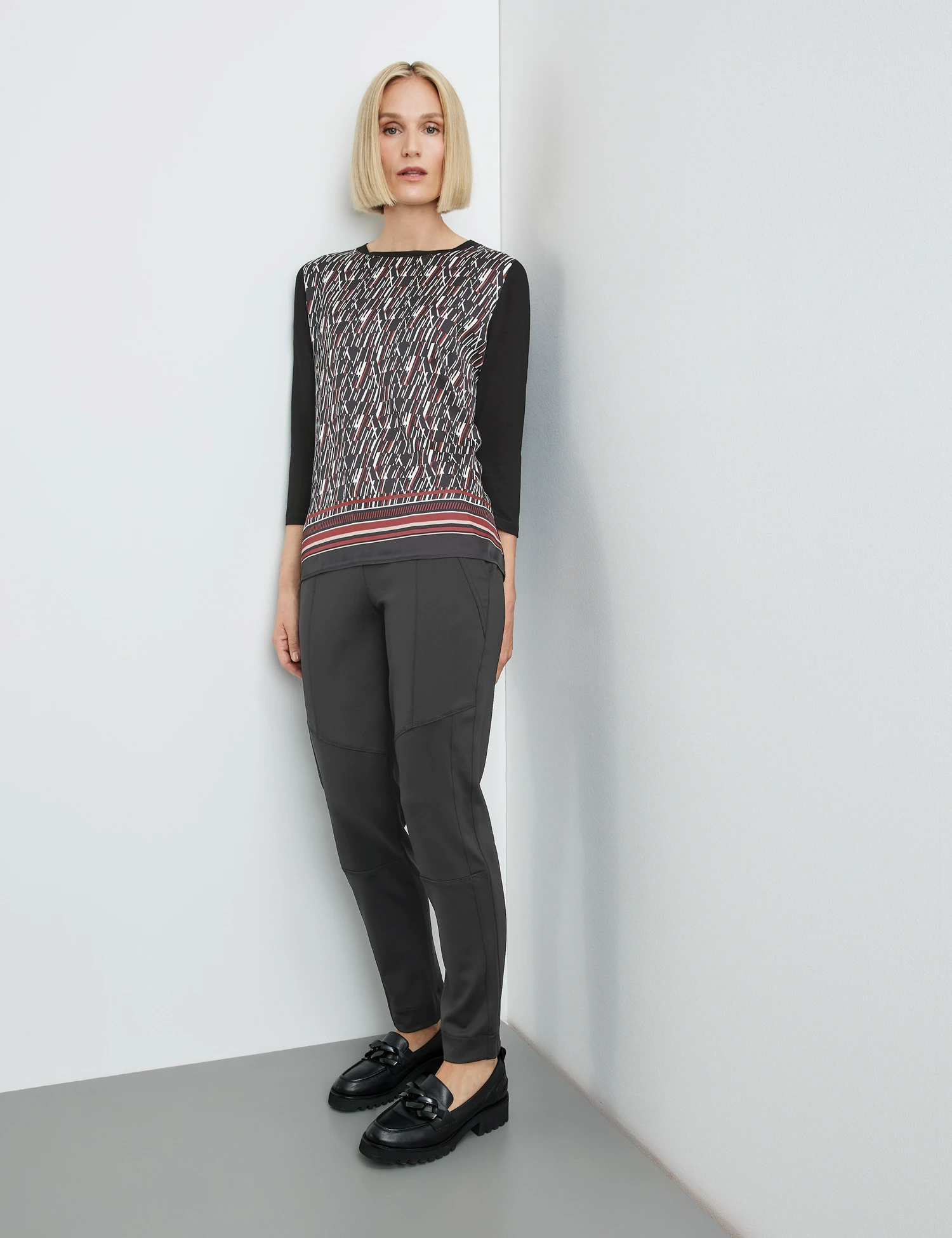 Gerry Weber Gemustertes 3/4 Arm Shirt Mit Material-Patch 7 Gerry Weber Gemustertes 3/4 Arm Shirt Mit Material-Patch – Bild 5