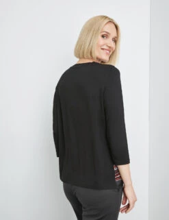 Gerry Weber Gemustertes 3/4 Arm Shirt Mit Material-Patch 14 Gerry Weber Gemustertes 3/4 Arm Shirt Mit Material-Patch -Gerry Weber Verkäufe gemustertes 34 arm shirt mit material patch 104