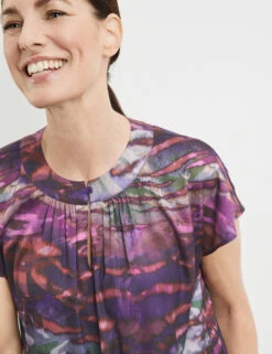 Gerry Weber Gemustertes Blusenshirt Mit Ausschnittdetail 12 Gerry Weber Gemustertes Blusenshirt Mit Ausschnittdetail -Gerry Weber Verkäufe gemustertes blusenshirt mit ausschnittdetail 100