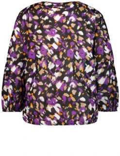 Gerry Weber Gemustertes Blusenshirt Mit Elastischem Saum -Gerry Weber Verkäufe gemustertes blusenshirt mit elastischem saum 03