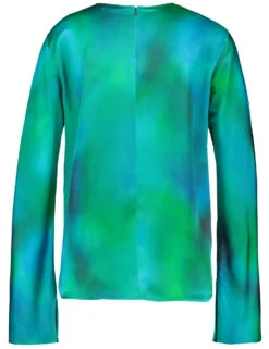 Gerry Weber Gemustertes Blusenshirt Mit Geschlitzten Ärmeln -Gerry Weber Verkäufe gemustertes blusenshirt mit geschlitzten aermeln 03