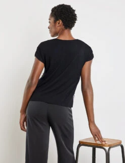 Gerry Weber Gemustertes Blusenshirt Mit Material-Patch -Gerry Weber Verkäufe gemustertes blusenshirt mit material patch 104