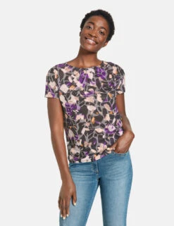 Gerry Weber Gemustertes Kurzarmshirt Mit Elastischem Saum 15 Gerry Weber Gemustertes Kurzarmshirt Mit Elastischem Saum -Gerry Weber Verkäufe gemustertes kurzarmshirt mit elastischem saum 01