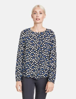 Taifun Gepunktetes Blusenshirt Mit Elastischem Ärmelsaum 13 Taifun Gepunktetes Blusenshirt Mit Elastischem Ärmelsaum -Gerry Weber Verkäufe gepunktetes blusenshirt mit elastischem aermelsaum 01