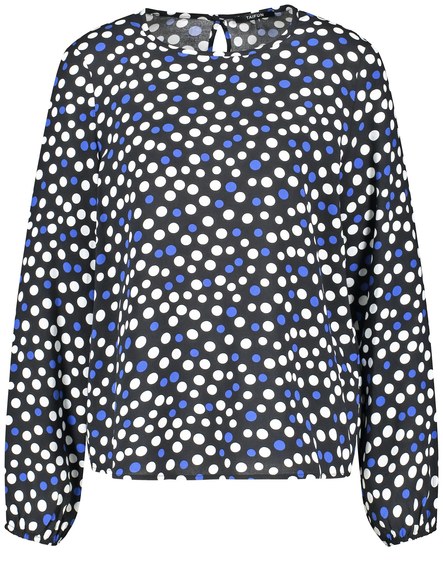 Taifun Gepunktetes Blusenshirt Mit Elastischem Ärmelsaum 4 Taifun Gepunktetes Blusenshirt Mit Elastischem Ärmelsaum – Bild 2