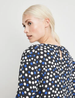 Taifun Gepunktetes Blusenshirt Mit Elastischem Ärmelsaum 11 Taifun Gepunktetes Blusenshirt Mit Elastischem Ärmelsaum -Gerry Weber Verkäufe gepunktetes blusenshirt mit elastischem aermelsaum 100