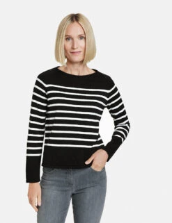 Gerry Weber Geringelter Pullover Aus Baumwolle -Gerry Weber Verkäufe geringelter pullover aus baumwolle 01