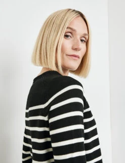 Gerry Weber Geringelter Pullover Aus Baumwolle -Gerry Weber Verkäufe geringelter pullover aus baumwolle 100